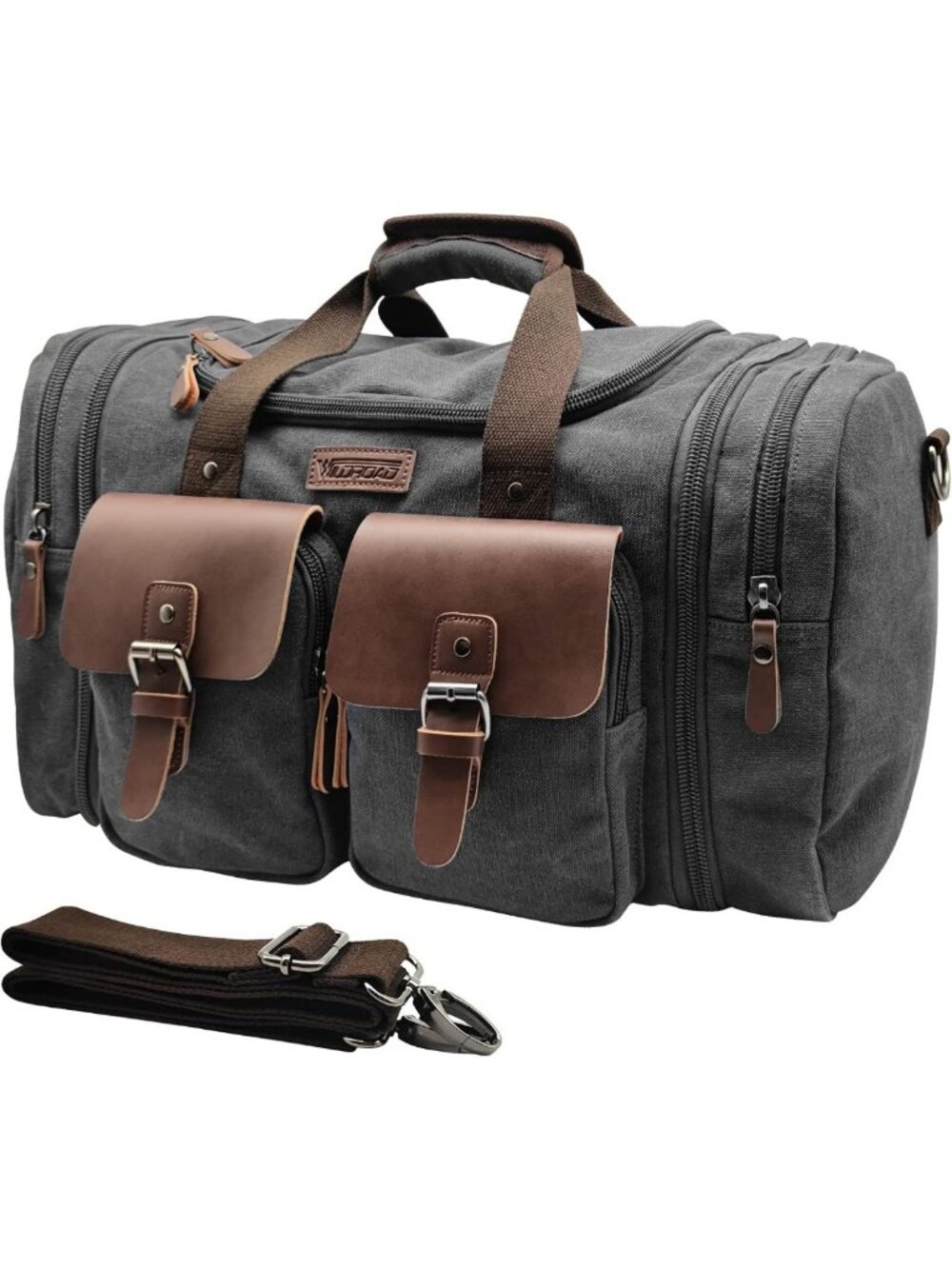 Spacious 60L Expandable Canvas Duffle Bag - Perfect for Weekend Travel